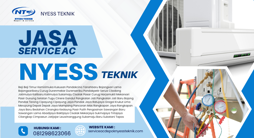 Cuci AC Kantor di Depok Nyess Teknik Siap Tangani Semua Merek AC (081298623066)