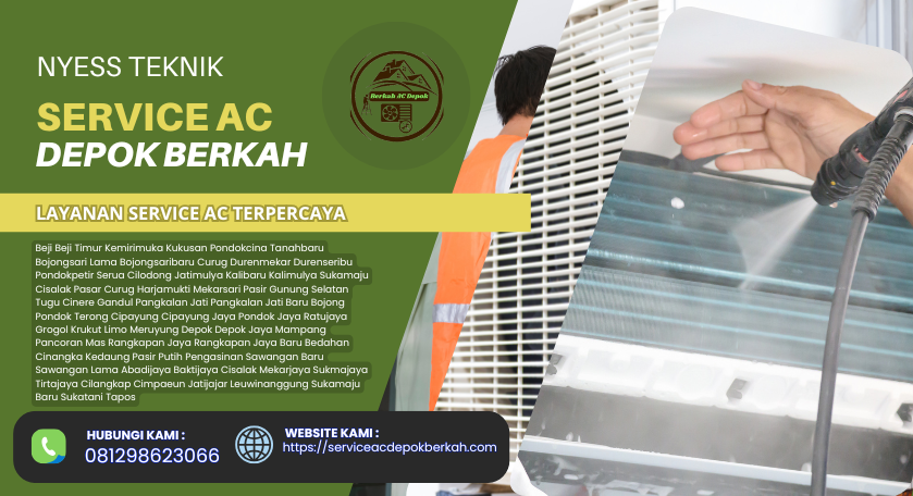 Cuci AC Dekat Krukut Depok Layanan Cepat dan Bersih 081298623066